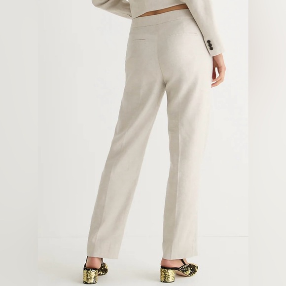 New! J. Crew straight-leg pant in stretch linen blend size 6 - Picture 2 of 2